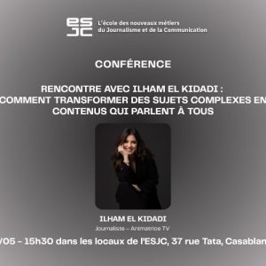 L’ESJC accueille Ilham El Kidadi pour une rencontre autour des nouveaux codes de l’information utile